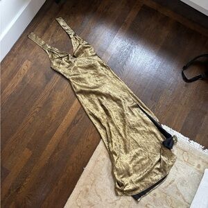 REVOLVE Gold Maxi Dress